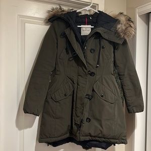 Moncler Aredhel Coat with Raccoon Fur hood